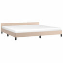 vidaXL kávészínű ágykeret fejtámlával matrac nélkül 200x200 cm