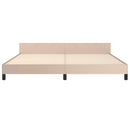 vidaXL kávészínű ágykeret fejtámlával matrac nélkül 200x200 cm