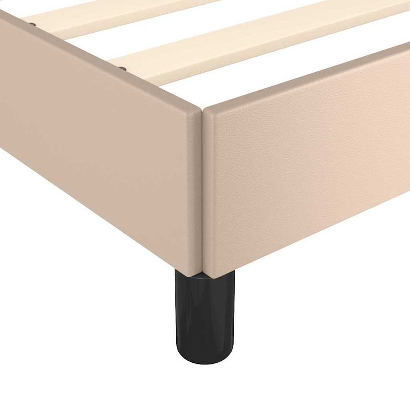 vidaXL kávészínű ágykeret fejtámlával matrac nélkül 200x200 cm