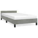 vidaXL világosszürke bársony ágykeret matrac nélkül 80x200 cm