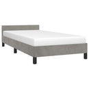 vidaXL világosszürke bársony ágykeret matrac nélkül 80x200 cm
