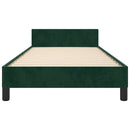 vidaXL sötétzöld bársony ágykeret matrac nélkül 80 x 200 cm