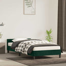 vidaXL sötétzöld bársony ágykeret matrac nélkül 80 x 200 cm