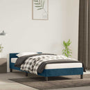 vidaXL sötétkék bársony ágykeret matrac nélkül 80 x 200 cm