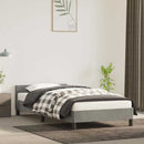 vidaXL világosszürke bársony ágykeret matrac nélkül 90x190 cm