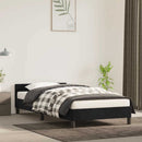 vidaXL fekete bársony ágykeret fejtámlával matrac nélkül 90x190 cm