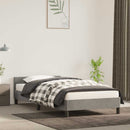 vidaXL világosszürke bársony ágykeret matrac nélkül 90x200 cm