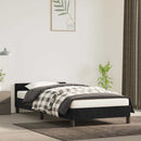 vidaXL fekete bársony ágykeret fejtámlával matrac nélkül 90x200 cm