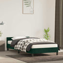 vidaXL sötétzöld bársony ágykeret matrac nélkül 90x200 cm