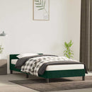 vidaXL sötétzöld bársony ágykeret matrac nélkül 100x200 cm
