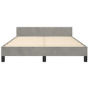 vidaXL világosszürke bársony ágykeret matrac nélkül 140 x 190 cm