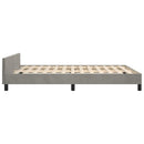 vidaXL világosszürke bársony ágykeret matrac nélkül 140 x 190 cm