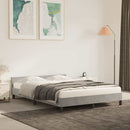 vidaXL világosszürke bársony ágykeret matrac nélkül 140 x 190 cm
