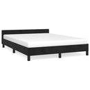 vidaXL fekete bársony ágykeret matrac nélkül 140 x 190 cm