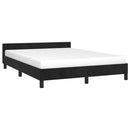 vidaXL fekete bársony ágykeret matrac nélkül 140 x 190 cm