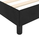 vidaXL fekete bársony ágykeret matrac nélkül 140 x 190 cm
