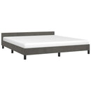 vidaXL sötétszürke bársony ágykeret matrac nélkül 160 x 200 cm