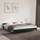 vidaXL sötétzöld bársony ágykeret matrac nélkül 180x200 cm