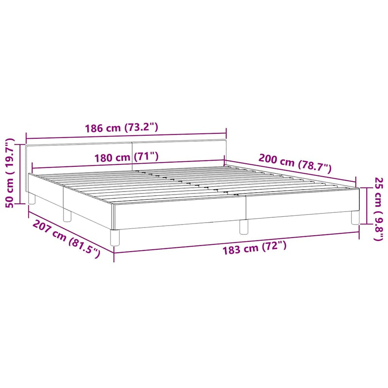 vidaXL sötétkék bársony ágykeret matrac nélkül 180x200 cm