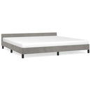 vidaXL világosszürke bársony ágykeret matrac nélkül 200 x 200 cm