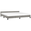 vidaXL világosszürke bársony ágykeret matrac nélkül 200 x 200 cm