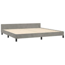vidaXL világosszürke bársony ágykeret matrac nélkül 200 x 200 cm