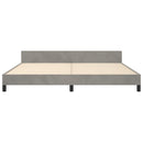 vidaXL világosszürke bársony ágykeret matrac nélkül 200 x 200 cm