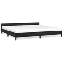 vidaXL fekete bársony ágykeret matrac nélkül 200 x 200 cm