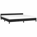vidaXL fekete bársony ágykeret matrac nélkül 200 x 200 cm