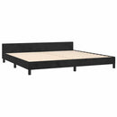 vidaXL fekete bársony ágykeret matrac nélkül 200 x 200 cm