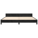 vidaXL fekete bársony ágykeret matrac nélkül 200 x 200 cm