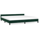 vidaXL sötétzöld bársony ágykeret matrac nélkül 200x200 cm
