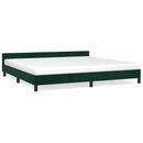 vidaXL sötétzöld bársony ágykeret matrac nélkül 200x200 cm
