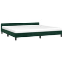 vidaXL sötétzöld bársony ágykeret matrac nélkül 200x200 cm