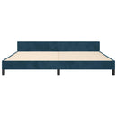 vidaXL sötétkék bársony ágykeret matrac nélkül 200x200 cm