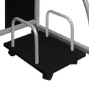vidaXL fekete szerelt fa számítógépasztal 110 x 52 x 88,5 cm