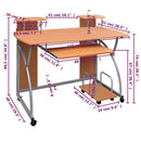 vidaXL barna szerelt fa számítógépasztal 110 x 52 x 88,5 cm