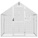 vidaXL ezüstszínű alumínium madárház 179 x 100 x 185 cm