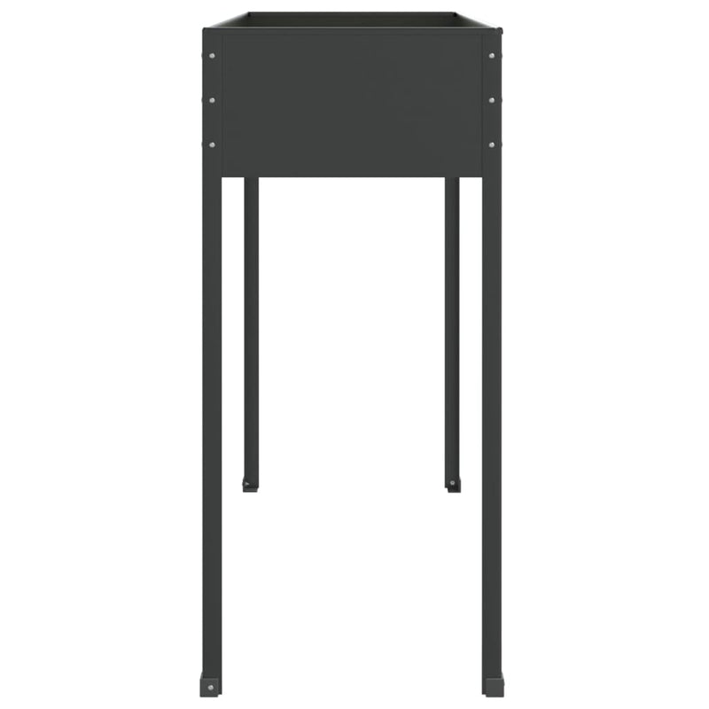 vidaXL antracitszürke horganyzott acél kerti ültető 100,5x40,5x90 cm