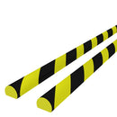 vidaXL sarokvédők 2 db sárga&fekete 4x3x100 cm PU