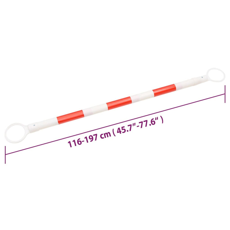 vidaXL 10 db ABS kihúzható terelőbója-korlát 116-197 cm