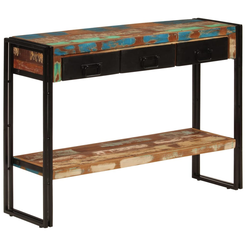 vidaXL tömör újrahasznosított fa tálalóasztal 110x30x76 cm