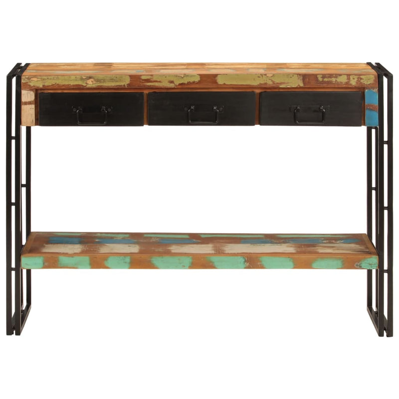 vidaXL tömör újrahasznosított fa tálalóasztal 110x30x76 cm