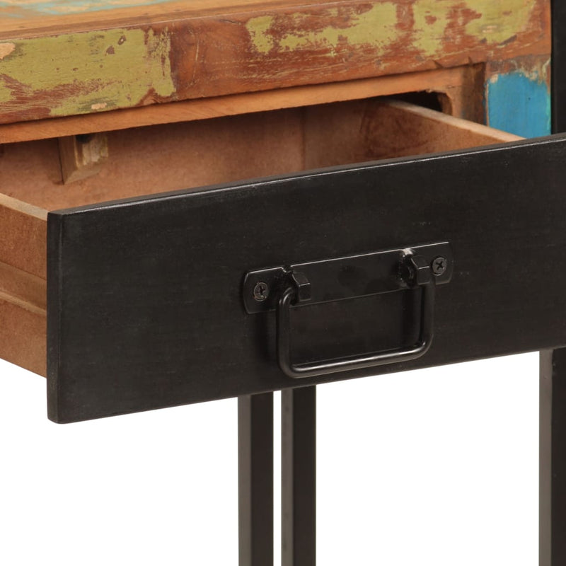 vidaXL tömör újrahasznosított fa tálalóasztal 110x30x76 cm