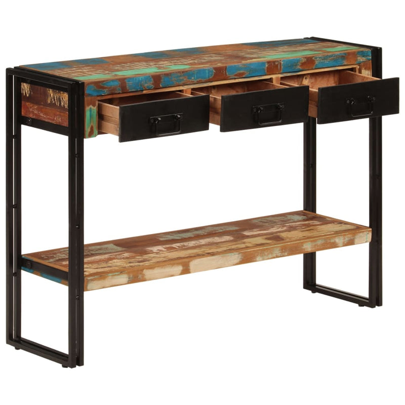 vidaXL tömör újrahasznosított fa tálalóasztal 110x30x76 cm