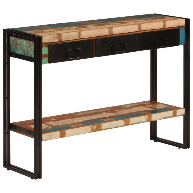 vidaXL tömör újrahasznosított fa tálalóasztal 110x30x76 cm