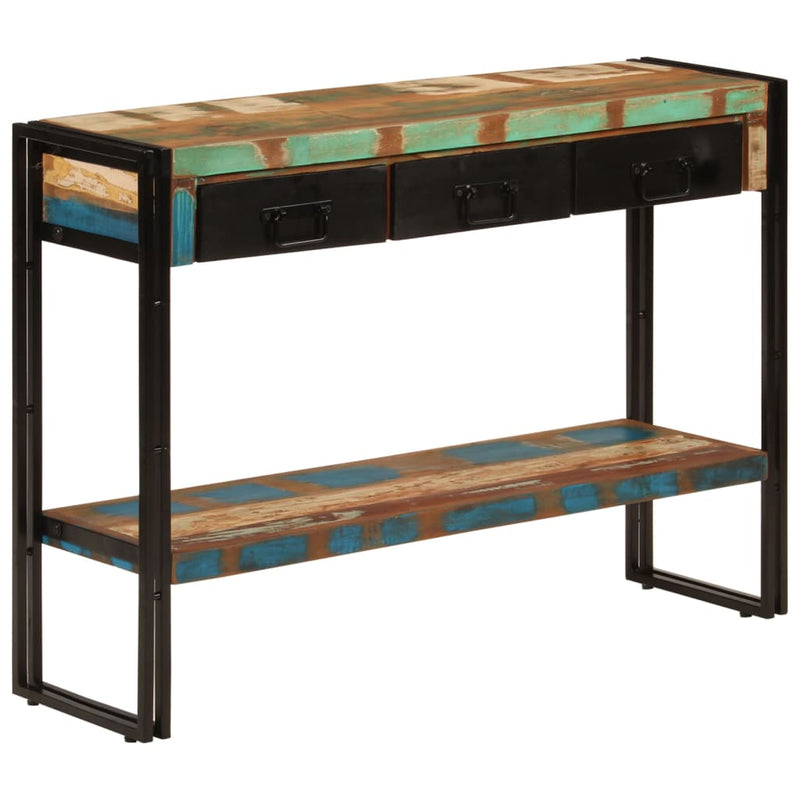 vidaXL tömör újrahasznosított fa tálalóasztal 110x30x76 cm