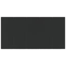 vidaXL fekete acél és edzett üveg kerti étkezőasztal 200 x 100 x 74 cm