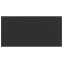 vidaXL fekete acél és edzett üveg kerti étkezőasztal 200 x 100 x 74 cm