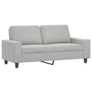 vidaXL kétszemélyes világosszürke mikroszálas szövetkanapé 140 cm